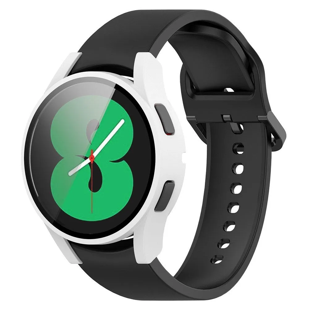 Samsung Galaxy Watch 4 (40mm) / FE (40mm) Plastik Cover m. Indbygget Skærmbeskytter - Hvid