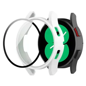 Samsung Galaxy Watch 4 (40mm) / FE (40mm) Plastik Cover m. Indbygget Skærmbeskytter - Hvid