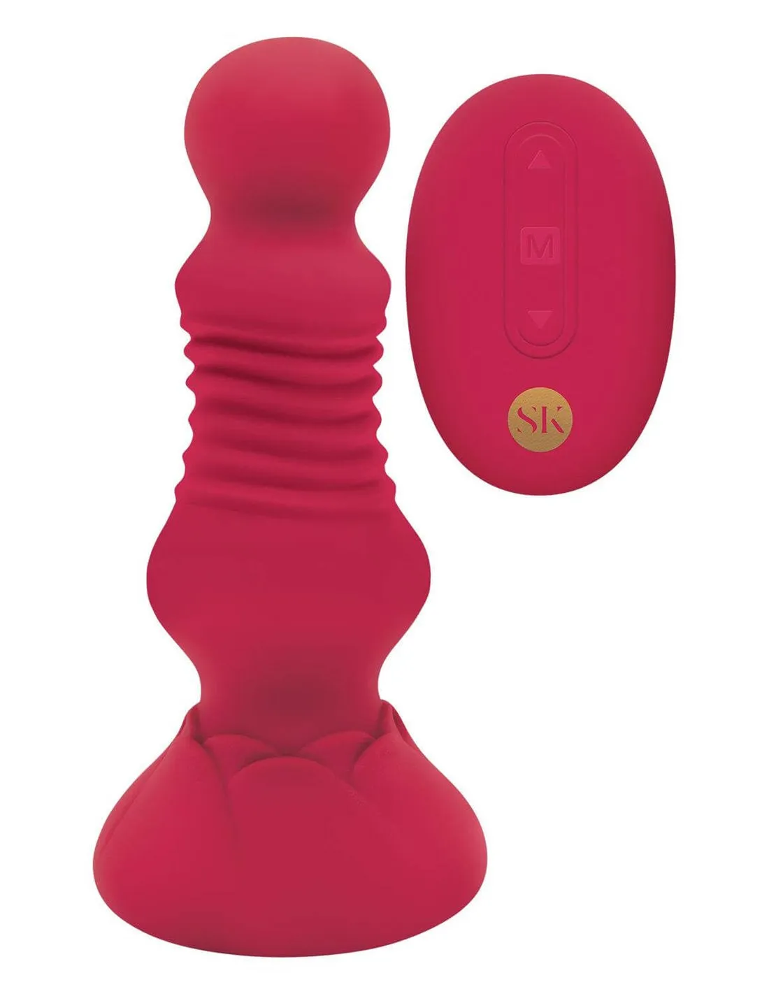 Secret Kisses Remote Thrusting Rosebud Butt Plug