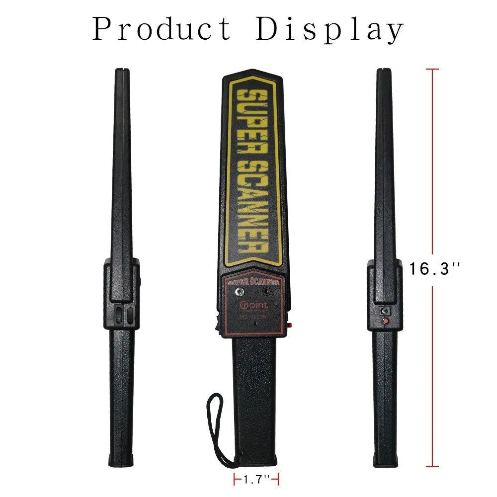 Secure Scan Handheld Metal Detector Wand Security Scanner with Belt Holster, Adjustable Sensitivity Optional Sound and Vibration Modes