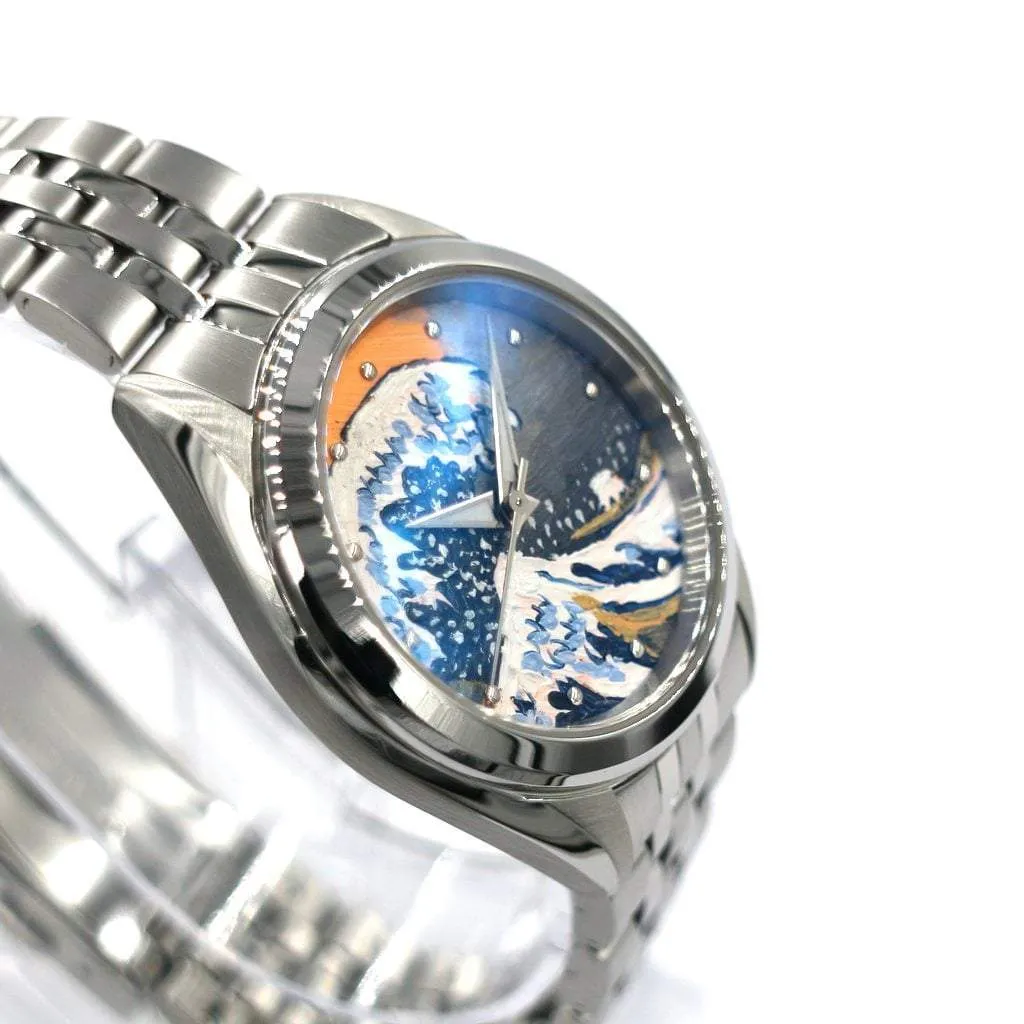 SEIKO 5 SNKL15 Oil-Painted Great Wave Mod #XXX012