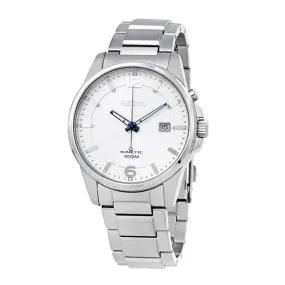 Seiko Neo Sports Men's Automatic Watch with Sleek Silver Dial and Stainless Steel Band