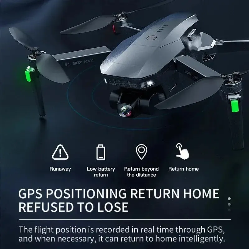 SG907 MAX Drone 4k HD Profesional Dron With Camera 3-Axis Gimbal Brushless 5G Wif GPS Optical Flow RC Quadcopter for Adult