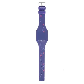 Silicon Digital LED Band Mermaid Purple Line Watch