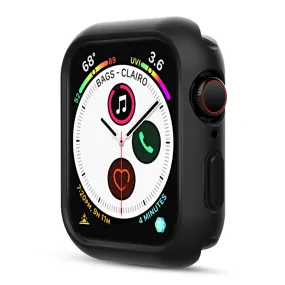 Silicone Frame Protective Case For Apple Watch Series 6 & SE & 5 & 4 44mm(Black)