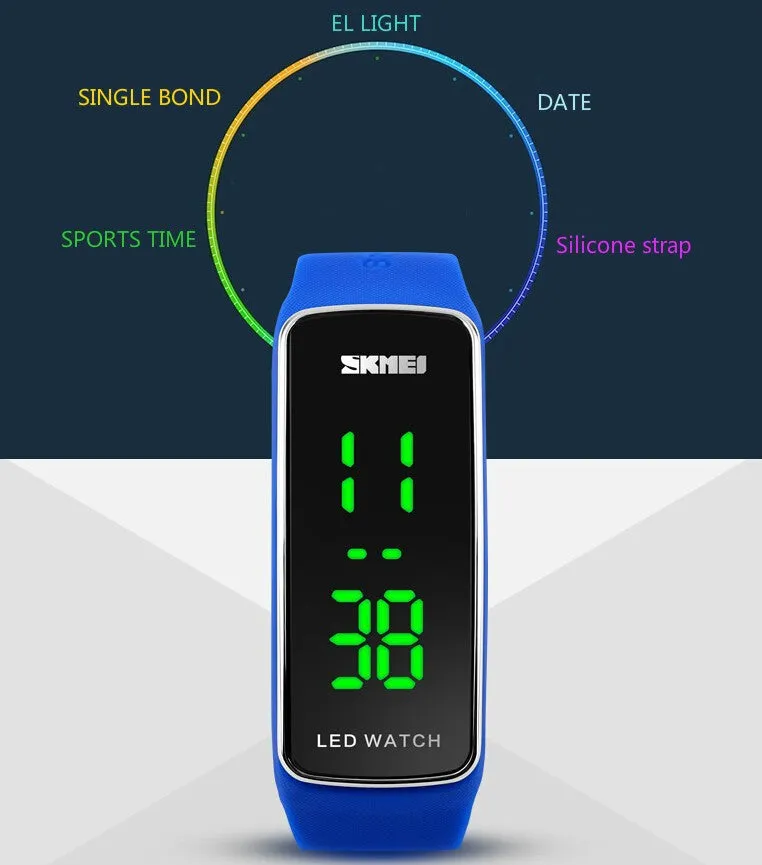 Skmei LED Digital Sports Watch Fashion Casual Dress Waterproof Outdoor Watch Dual Time Wristwatch