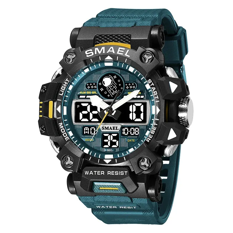 SMAEL Brand Men Sports Watches 50m Waterproof Digital Clock New Men Military Watch Army  8078 Led Quartz Watch Men Wristwatches