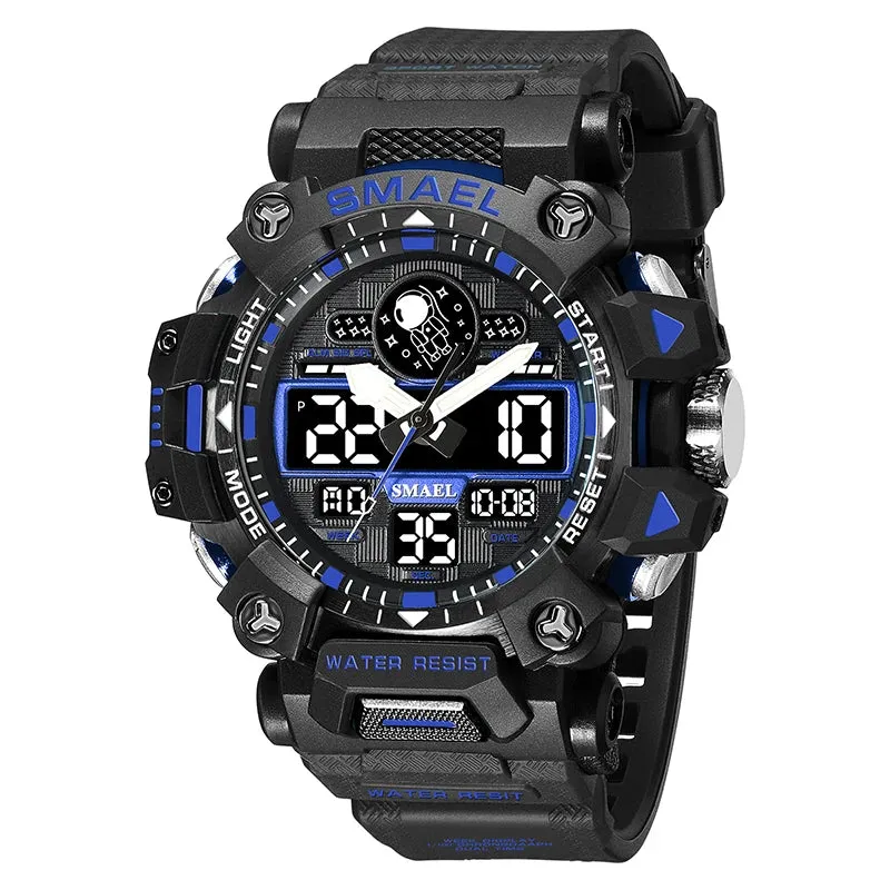 SMAEL Brand Men Sports Watches 50m Waterproof Digital Clock New Men Military Watch Army  8078 Led Quartz Watch Men Wristwatches