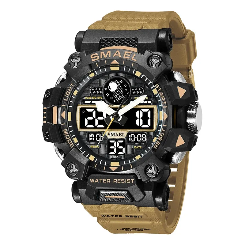 SMAEL Brand Men Sports Watches 50m Waterproof Digital Clock New Men Military Watch Army  8078 Led Quartz Watch Men Wristwatches