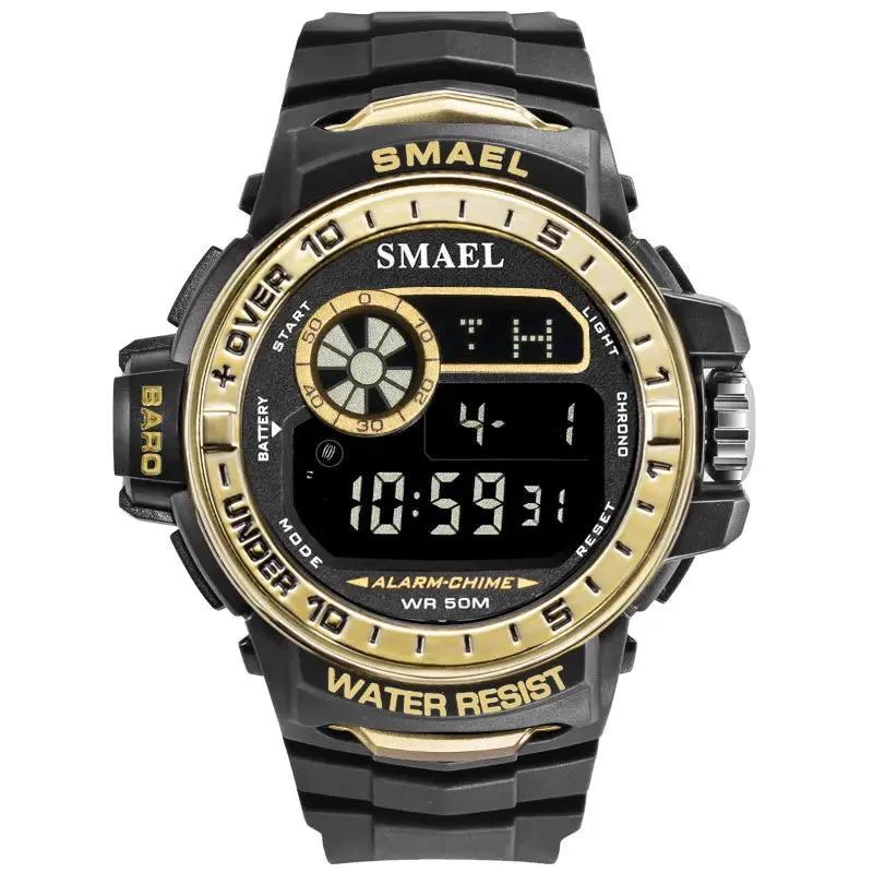 SMAEL Men Digital Wristwatches Led Display Men Watches Automatic Mechanical Men Clock Waterproof1626B Luxury Watch Men Millitary