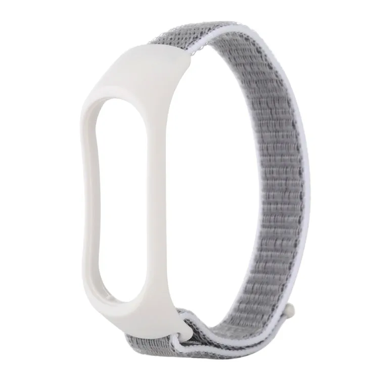 Smart Watch Nylon Woven Watch Band for Xiaomi Mi Band 3 / 4(White)