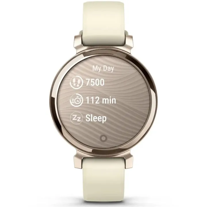 Smartwatch Garmin Lily 2, 35mm, curea silicon, Cream Gold/Coconut