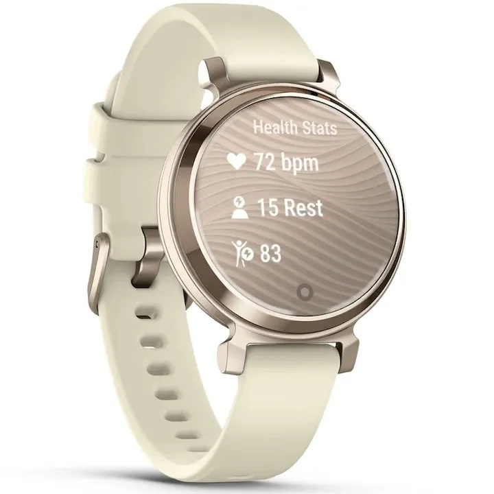 Smartwatch Garmin Lily 2, 35mm, curea silicon, Cream Gold/Coconut