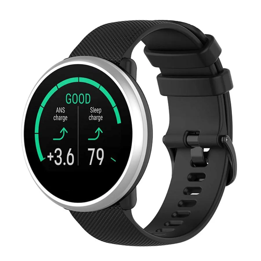 Smartwatch Silikone Rem (20mm) Prikket - Sort