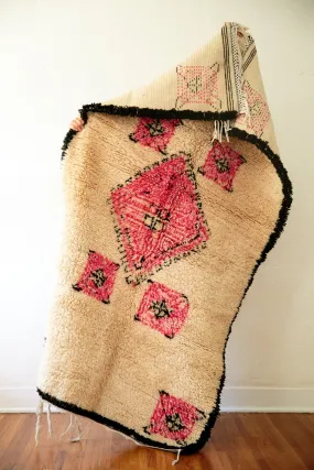 [SOLD] PINK ARCADE boucherouite vintage moroccan berber carpet