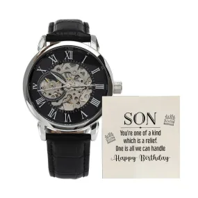 Son - you're one of a kind, Men's Openwork Watch