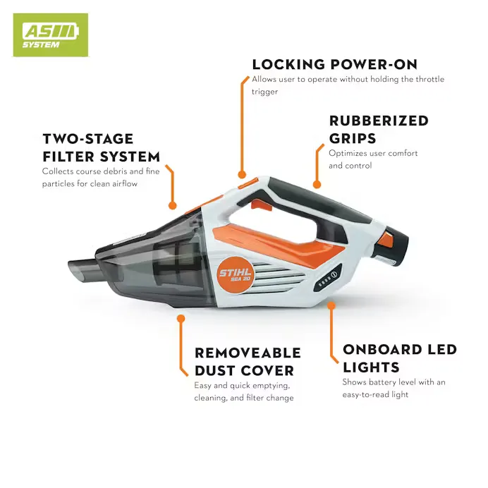 Stihl | SEA 20 Battery Powered Vacuum | w/o Battery and Charger (SA03 011 7301 US)