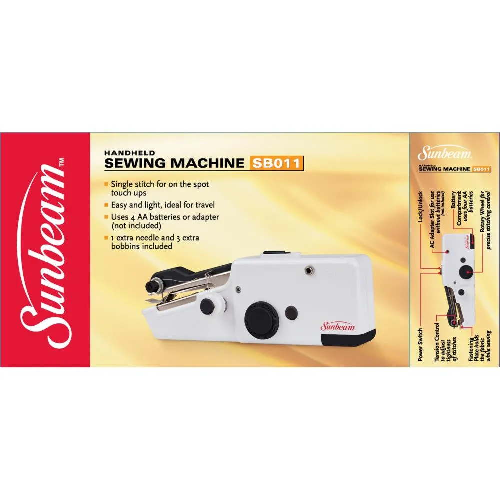 Sunbeam Cordless Handheld Sewing Machine - White