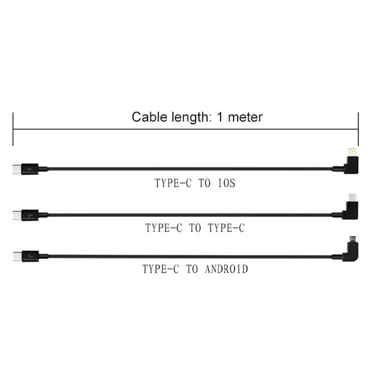 Sunnylife OP-X9208 Type-C to Type-C Cable for DJI OSMO Pocket, Length:1m