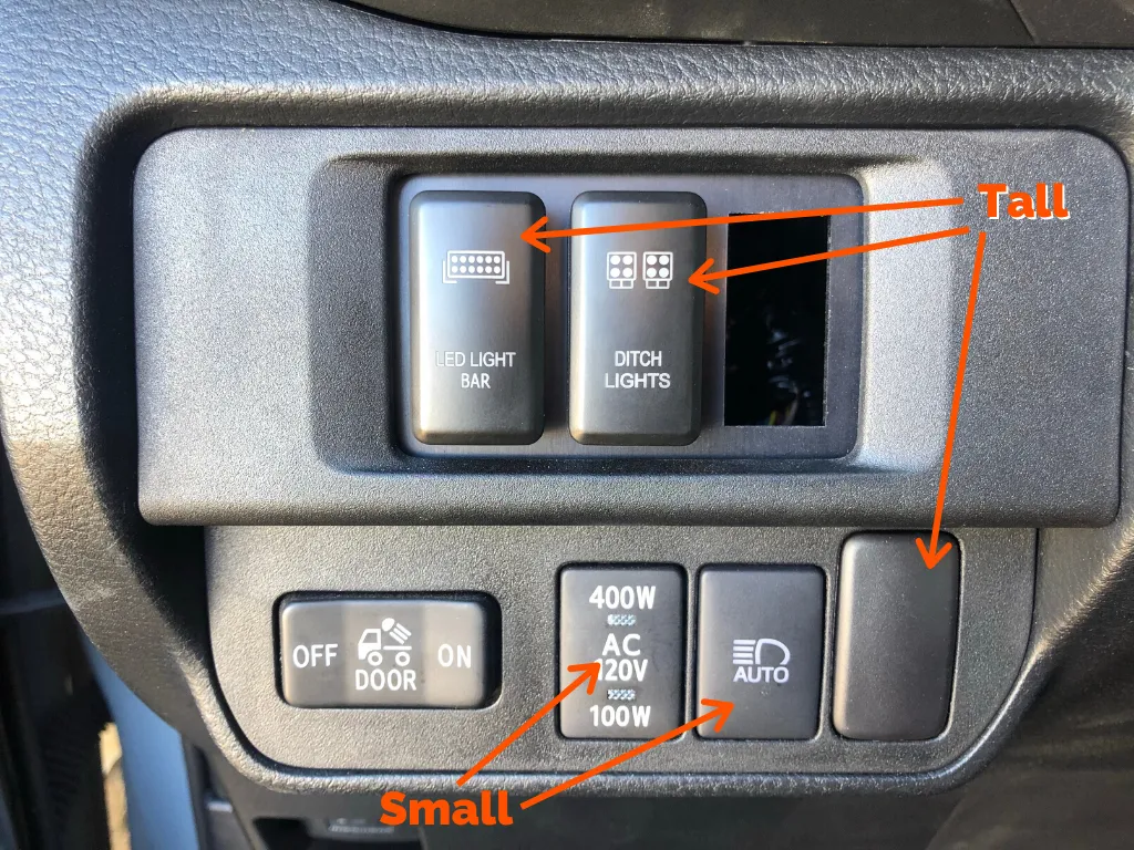 Tall Style Toyota OEM Style "DITCH LIGHTS" Switch