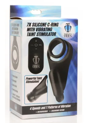 Tm Silicone Cring W/vibe Taint Black