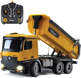 Top Race Remote Control Construction Dump Truck, RC Dump Truck Toy, Construction Toys