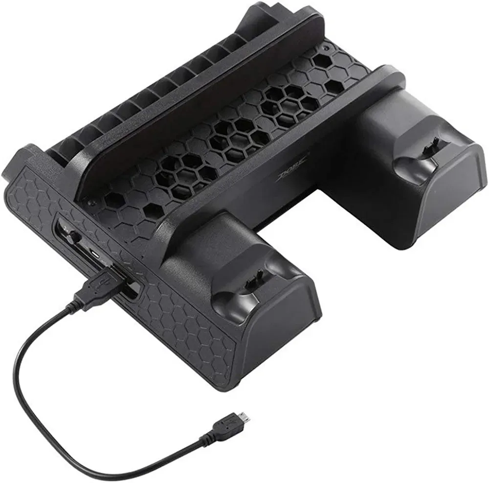 TP4-882 Multifunctional Cooling Stand 3 Built-in Cooling Fans Dual Controllers Charging Station Compatible for P4 Series