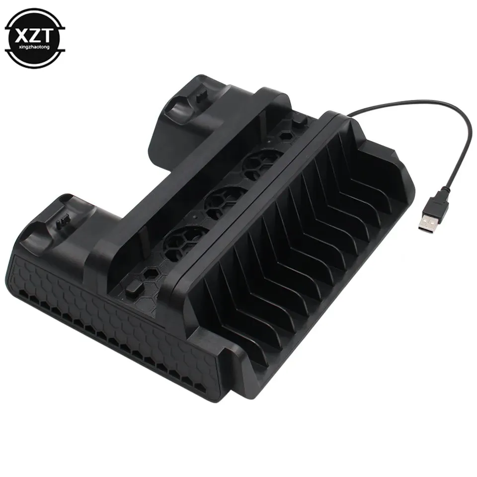 TP4-882 Multifunctional Cooling Stand 3 Built-in Cooling Fans Dual Controllers Charging Station Compatible for P4 Series