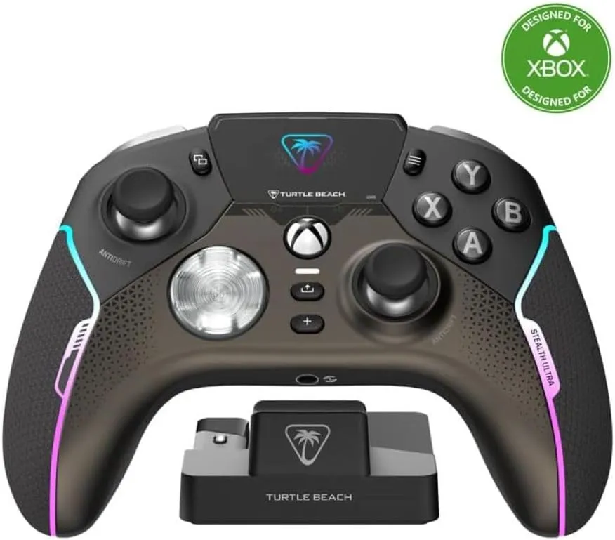 Turtle Beach Stealth Ultra Wireless Gaming Controller - Rapid Charge Dock, Adjustable Triggers, Command Display, Xbox Series X|S, Xbox One, PC