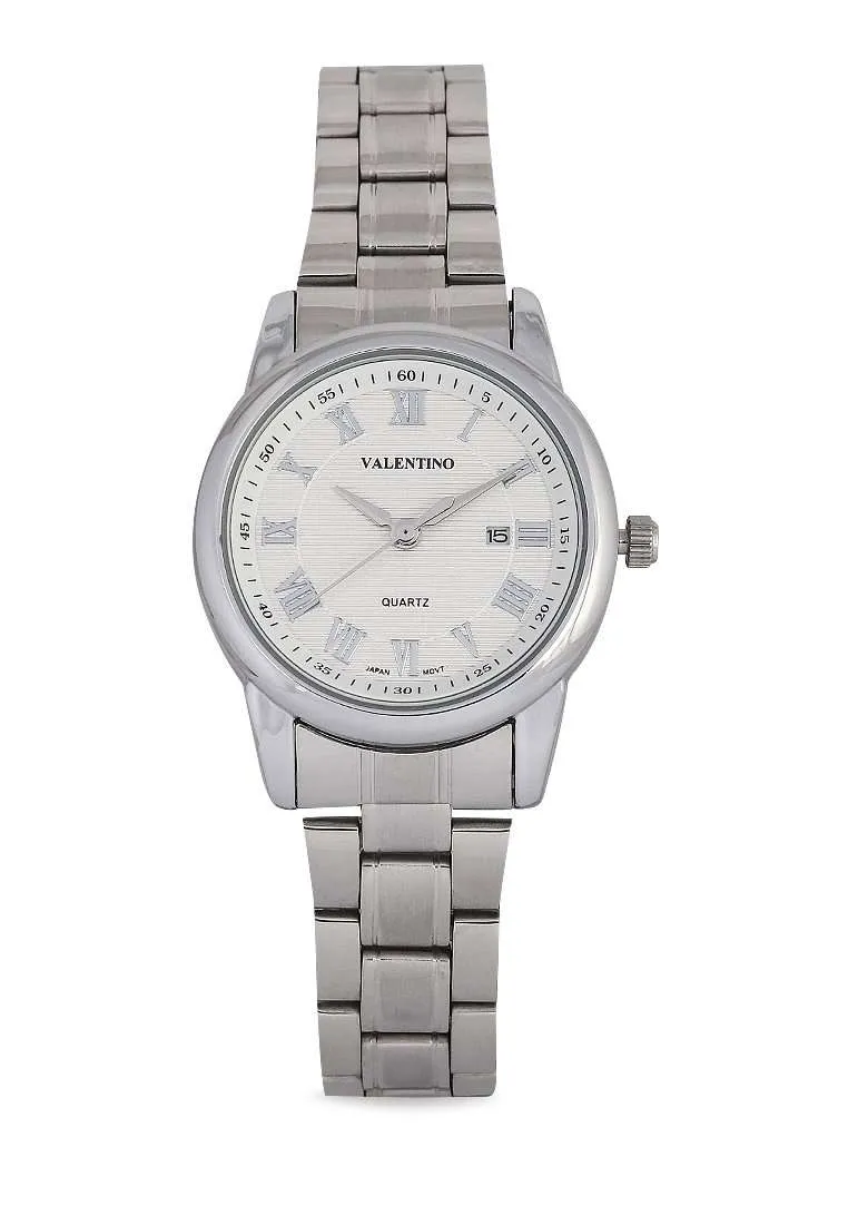 Valentino 20122300-SIL RING-WHT DL Silver Strap for Women