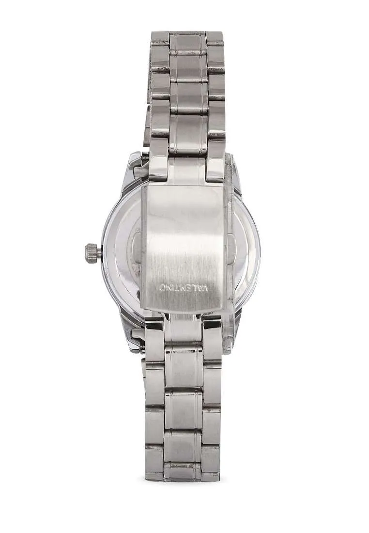 Valentino 20122300-SIL RING-WHT DL Silver Strap for Women