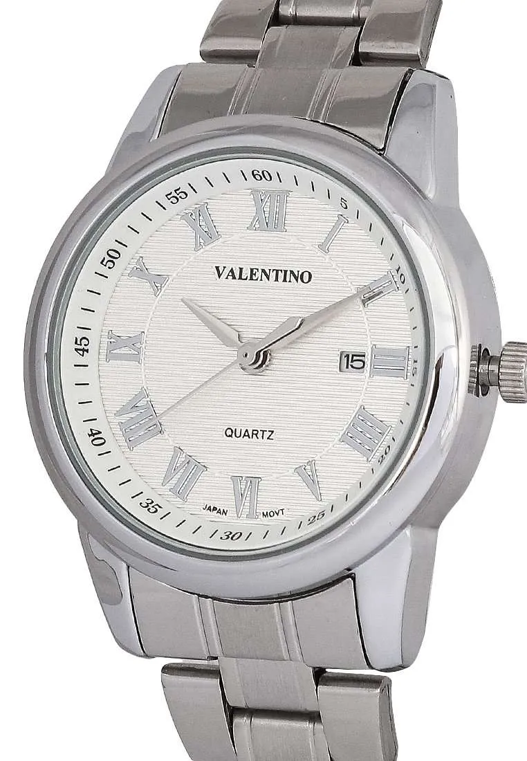 Valentino 20122300-SIL RING-WHT DL Silver Strap for Women