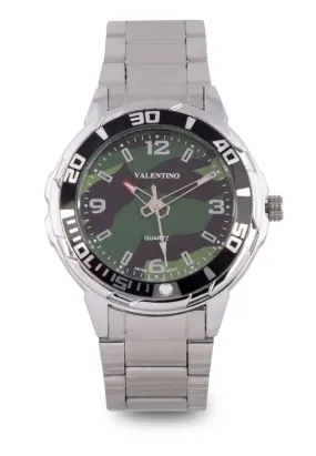 Valentino 20122318-CAMOU DIAL Silver Stainless Strap Watch for Men