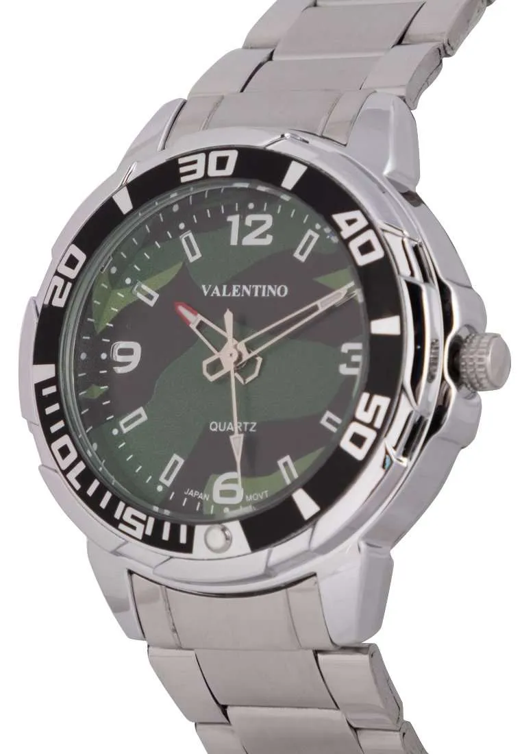 Valentino 20122318-CAMOU DIAL Silver Stainless Strap Watch for Men