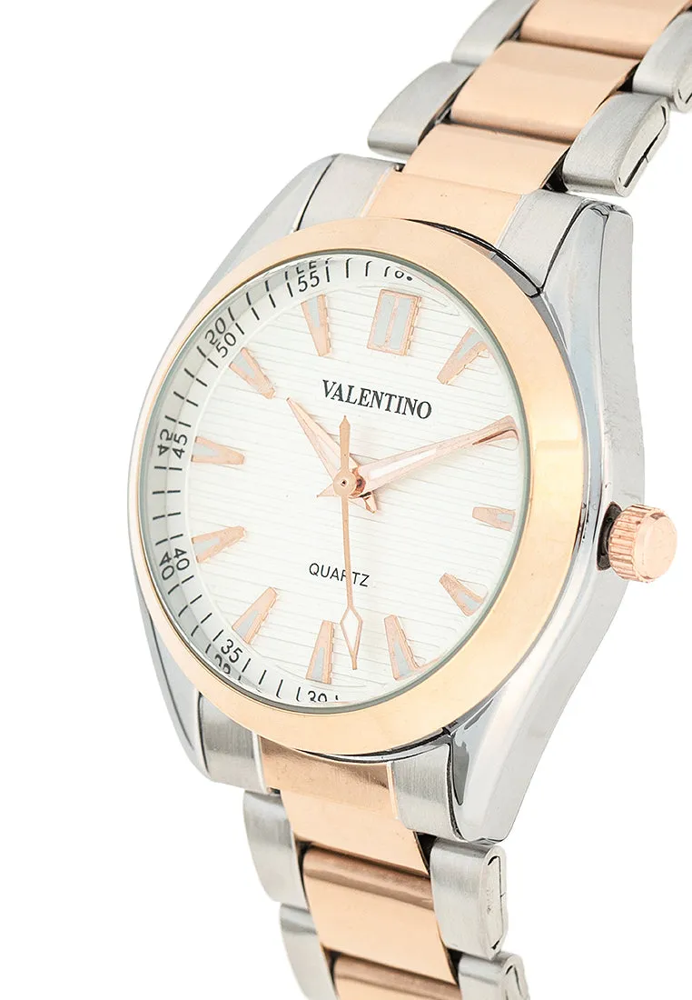 Valentino 20122457-WHITE DIAL Stainless Steel Strap Analog Watch for Women