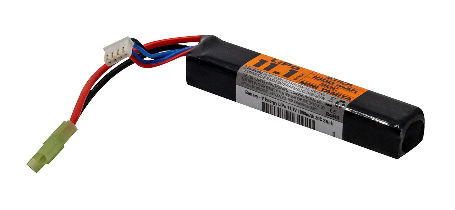 Valken LiPo 11.1V 1000mAh Battery 30C Stick - Mini Tamiya