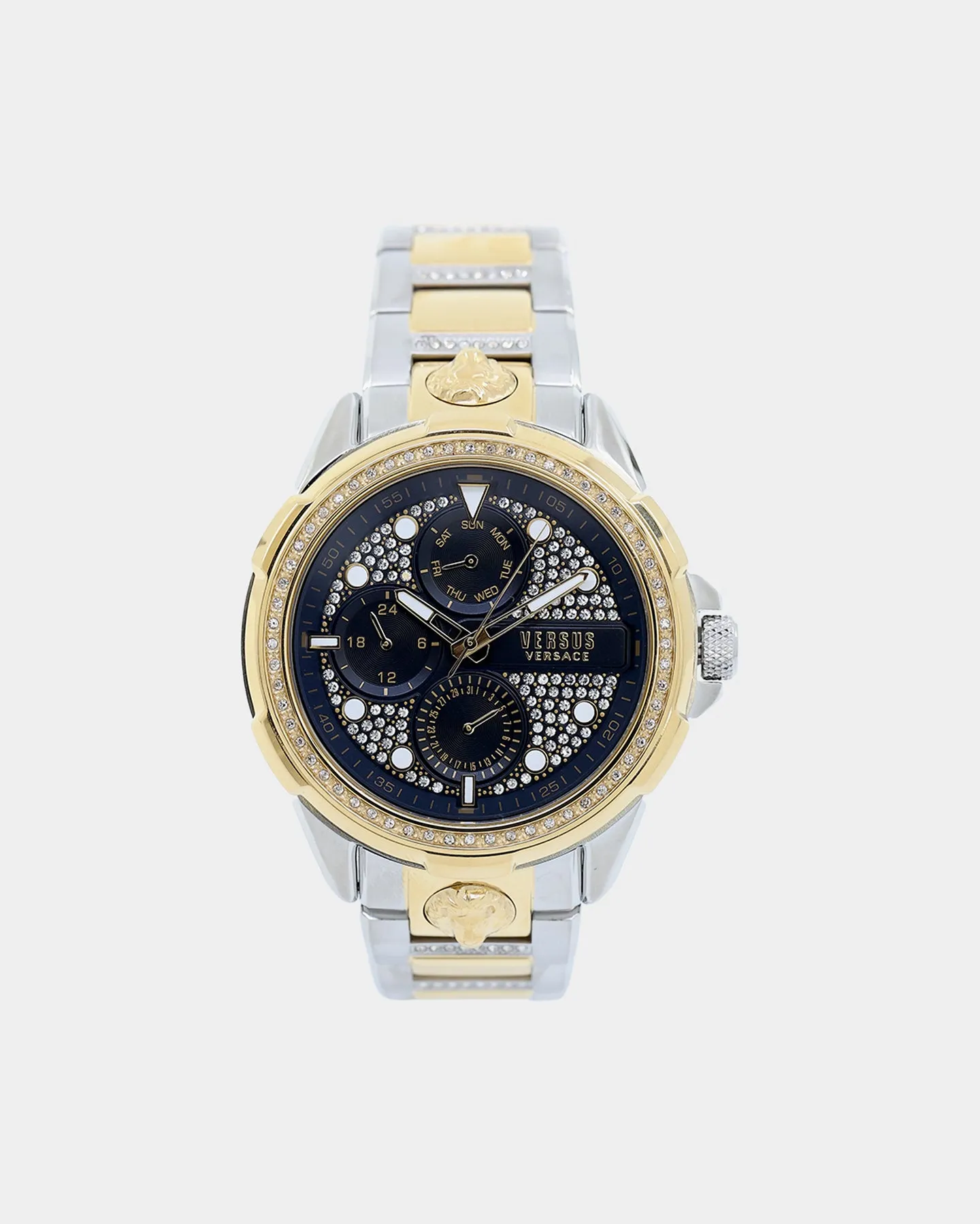 Versus Versace 6eme Arrondissement Crystal Set Watch Gold/Silver