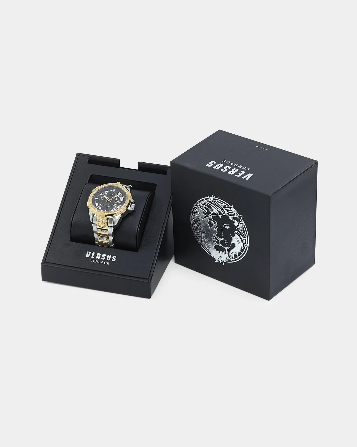 Versus Versace 6eme Arrondissement Crystal Set Watch Gold/Silver