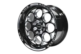 VMS Modulo Drag Street Wheel 13x8 4x100 / 4x114.3 4 Lug  20 Offset Black Milling - VWMO002