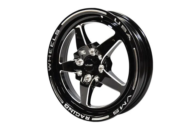 VMS Wheels Star 15x3.5 4x100/114.3  10 Offset Black Milling Finish - VWST003