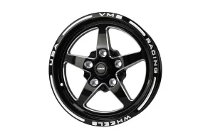 VMS Wheels Star 15x3.5 5x114.3 -13 Offset Black Milling Finish - VWST054