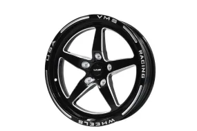 VMS Wheels Star 17x4.5 5x120 -25.4 Offset Black Milling Finish - VWST025