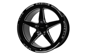 VMS Wheels Star 18x10.5 5x120  52 Offset Black Milling Finish - VWST052