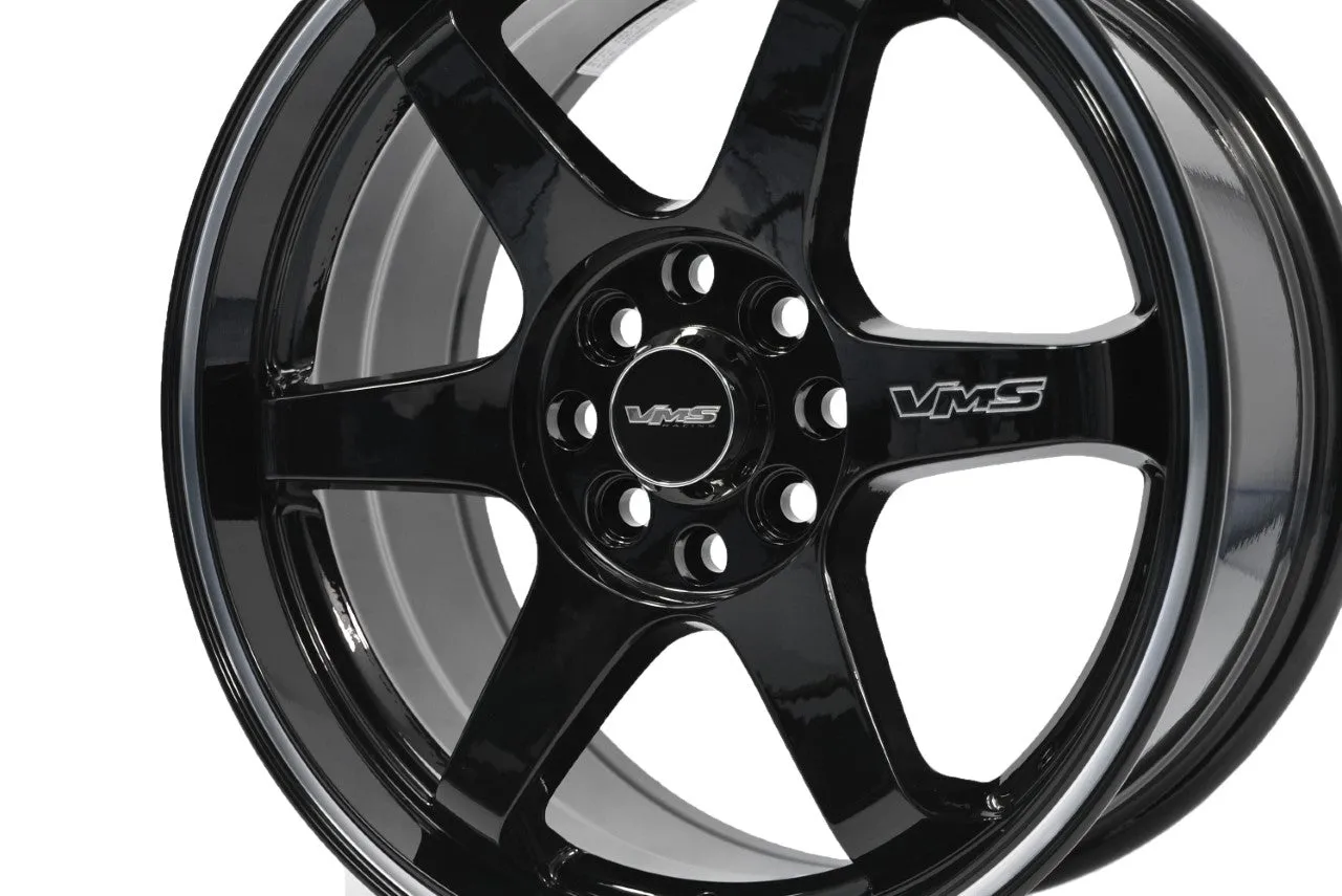 VMS Wheels Superhawk 15x7 5x114.3  30 Offset Gloss Black Milling Finish - VWSH003