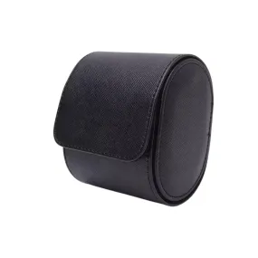 Watch Roll Case for 1 in Black Vegan Leather