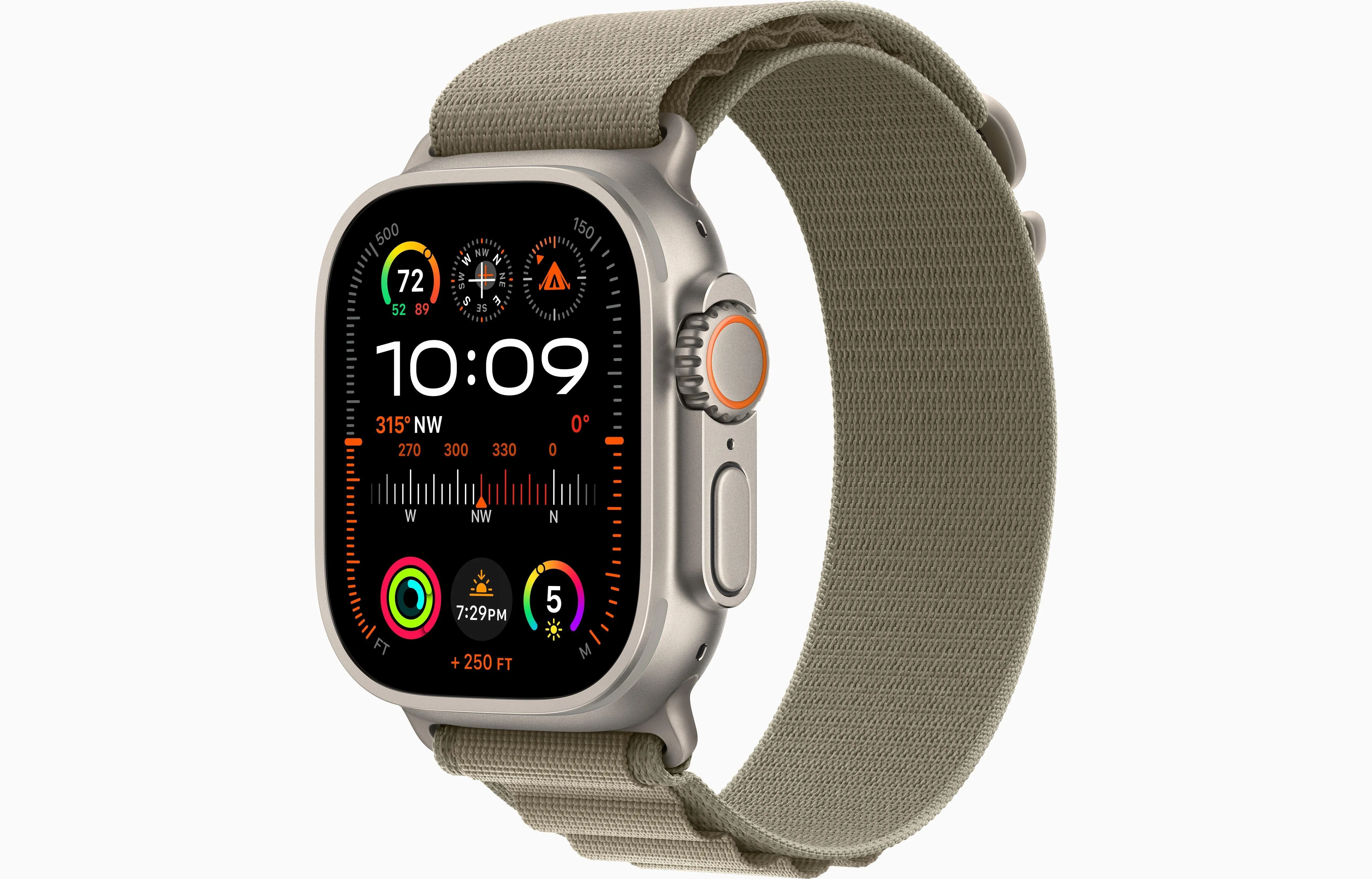 Watch Ultra 2 Gps   Cellular 49Mm Titanium Case With Olive Alpine Loop - Medium