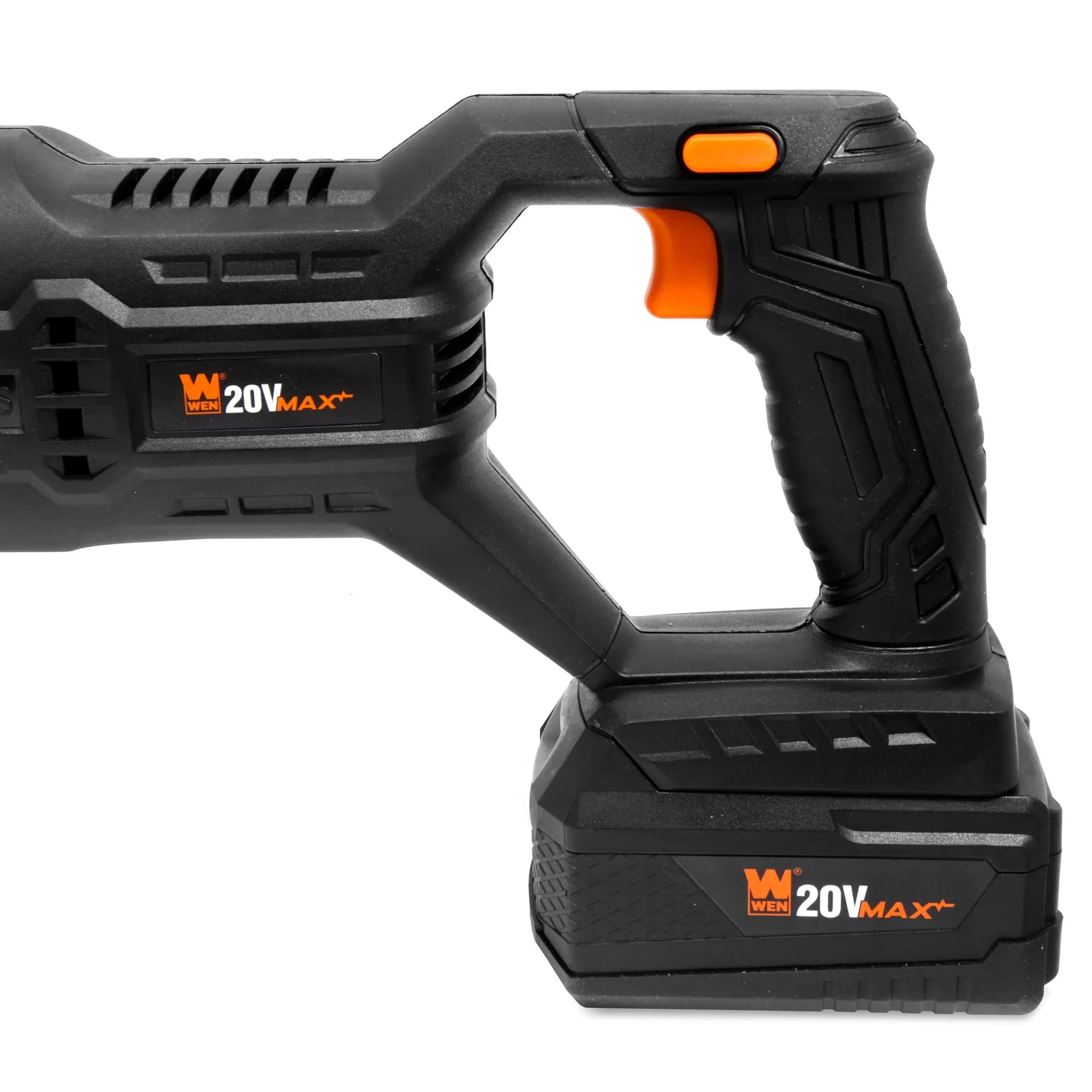 WEN 20630 20V Max Brushless Cordless Reciprocating Saw with 4.0Ah Lithium-Ion Battery and Charger