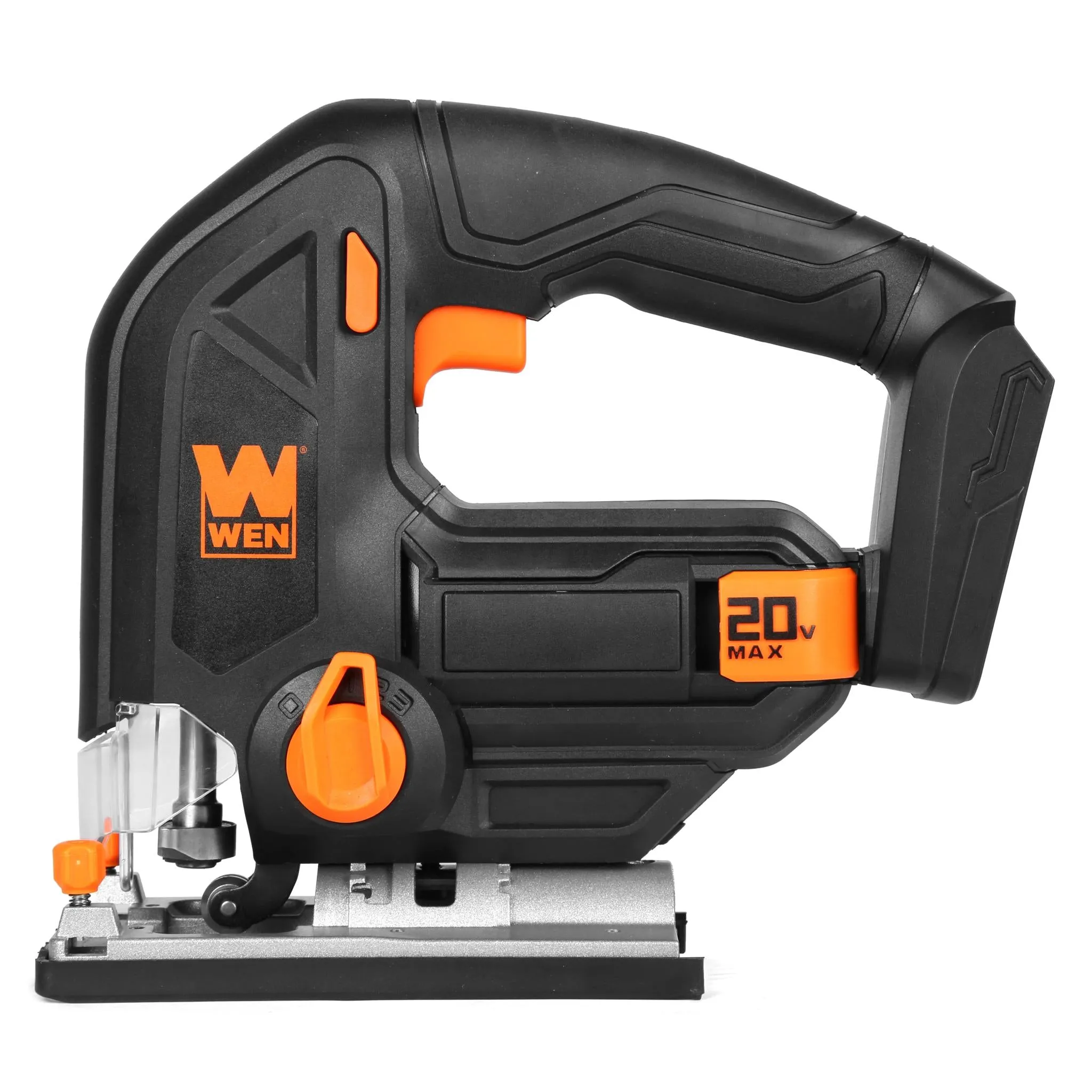 WEN 20661 20V Max Cordless Jigsaw with 2.0 Ah Lithium Ion Battery and Charger