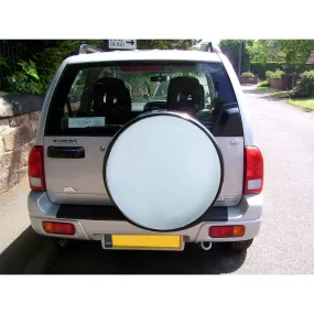 White & Stainless Steel Wheel Cover