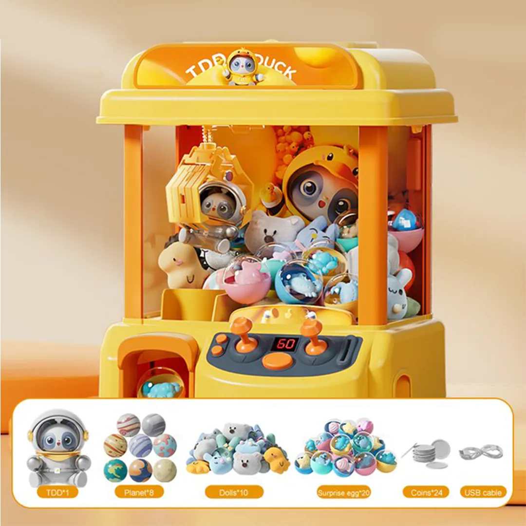 Win Prizes with the Cute and Adorable Mini 'TDD Duck' Claw Machine Toy